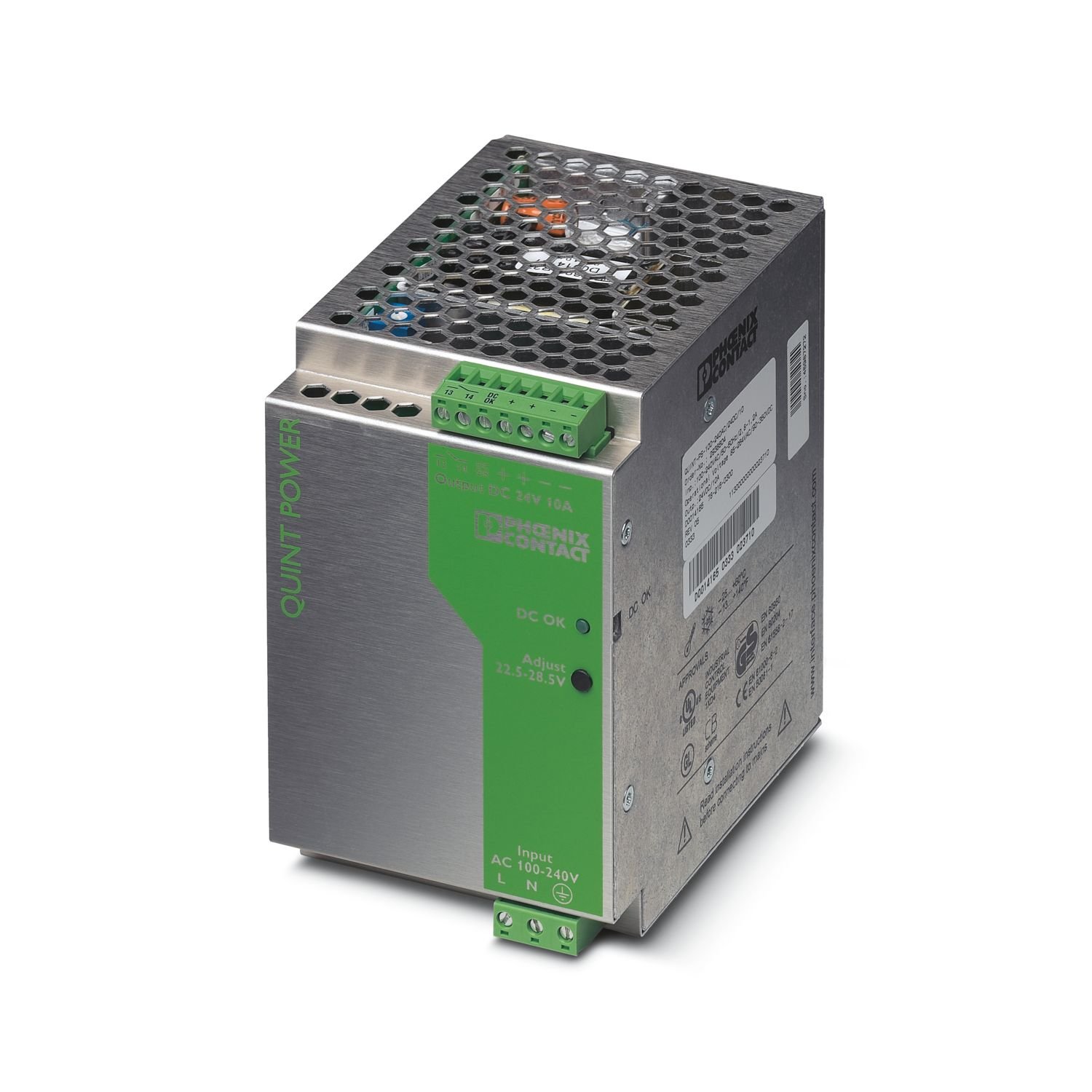 Fonte industrial Phoenix Contact QUINT POWER 24 V — equipamento de referência