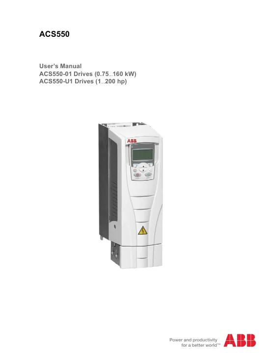 Capa do manual Inversor ACS550 (ABB)