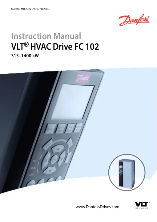 Capa do manual VLT HVAC Drive FC 102 (Danfoss)