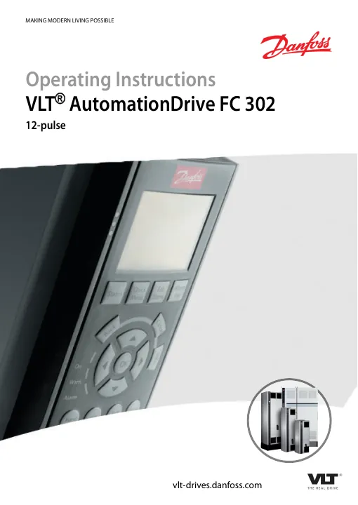 Capa do manual VLT AutomationDrive FC 302 (Danfoss)