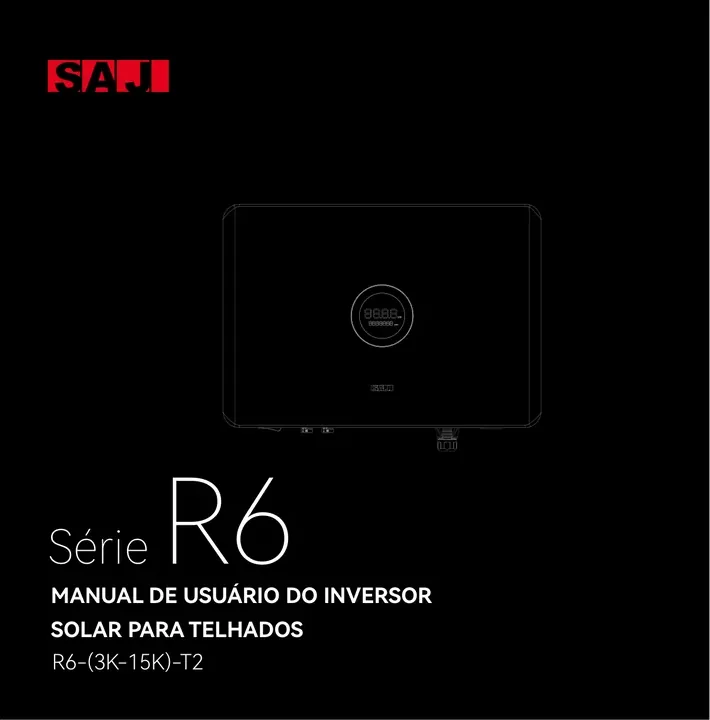 Capa do manual Inversor solar R6 (3K a 15K) T2 (SAJ)