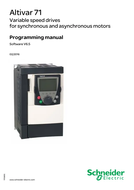 Capa do manual Altivar 71 (Schneider Electric)
