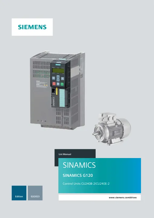 Capa do manual Sinamics G120 (CU240B-2 / CU240E-2) (Siemens)