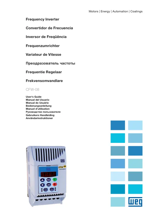 Capa do manual Inversor CFW-08 (WEG)