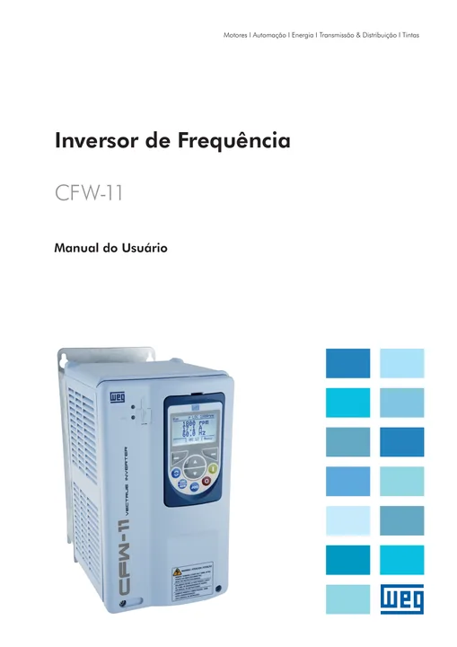 Capa do manual Inversor CFW-11, mecânicas A a D (WEG)